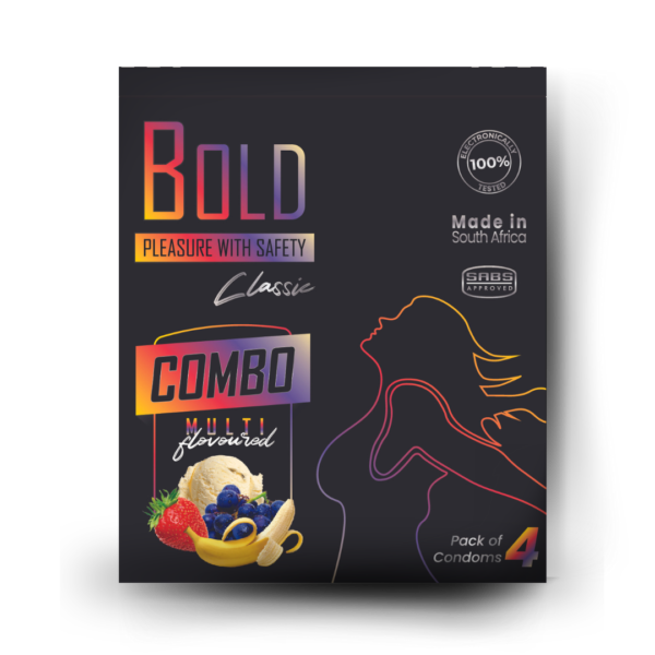 BOLD 4 Pack Classic Combo Flavored Condoms