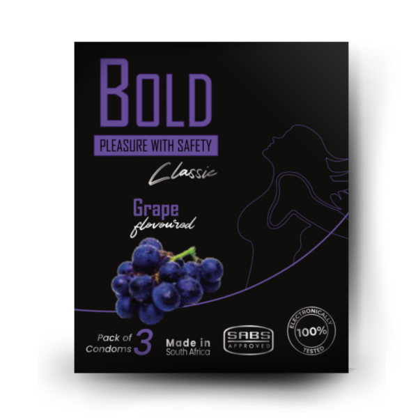 BOLD 3 Pack Classic Grape Flavored Condoms