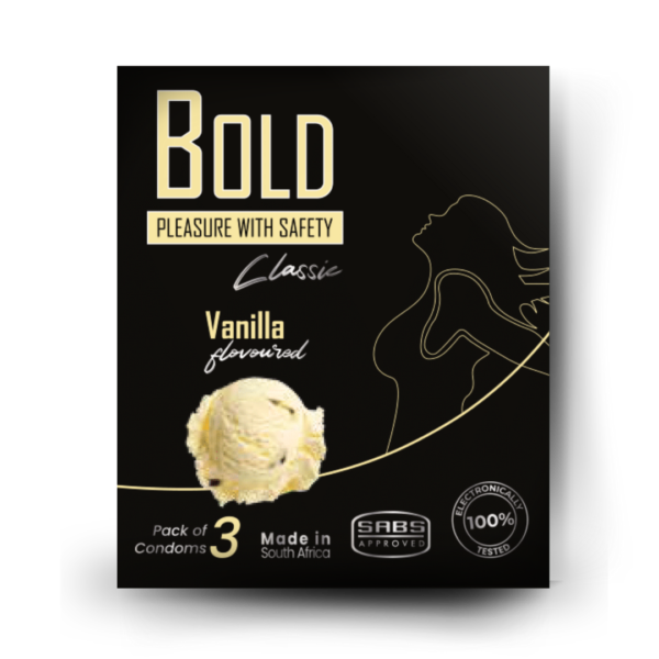 BOLD 3 Pack Classic Vanilla Flavored Condoms